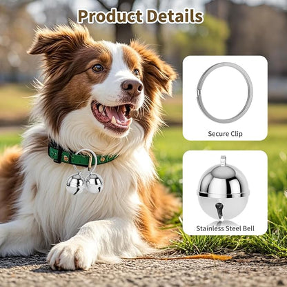 Dog Collar Bells, 2 Pack Extra Loud Dog & Cat Bells - Image 2