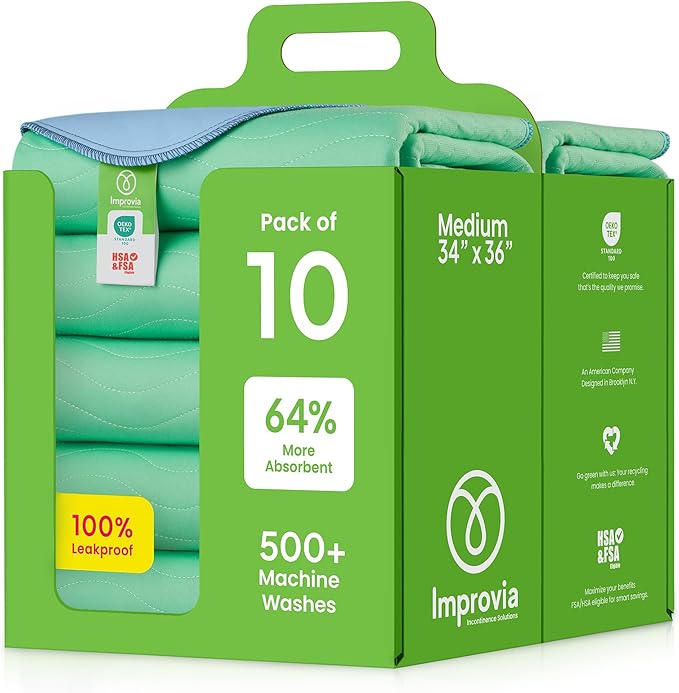 IMPROVIA® Washable Underpads, and Pets Waterproof Protective Pad by IMPROVIA