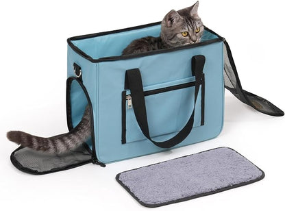 Cat & Dog Carrier for Pets Up to 15 Lbs, Airline Approved Soft-Sided - Image 2