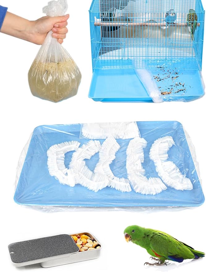 Disposable Bird Cage Liners Clear Plastic Parakeet Cage Liner Bag by Niwaes