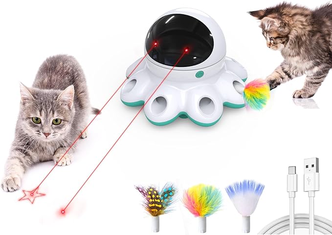 ORSDA Cat Laser Toy, 2-in-1 Interactive Automatic Motion Activated Moving 8 by ORSDA
