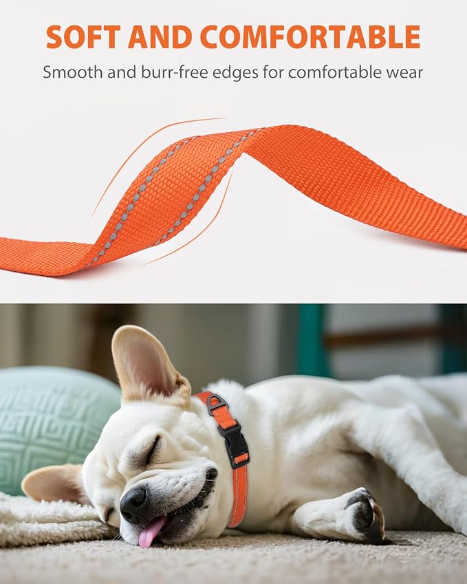 Joytale Small Dog Collar, Reflective and Adjustable Nylon Collar - Image 3