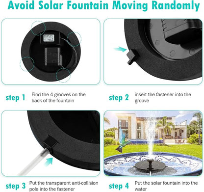 Mademax Solar Bird Bath Fountains Pump, Upgrade 1.4W Solar Fountain - Image 8