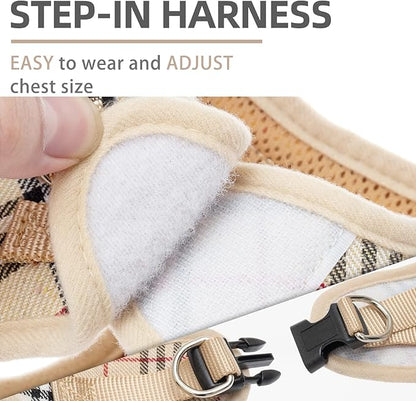 PUPTECK Adjustable Dog Harness Collar and Leash Set Step in No Pull Pet Harness - Image 3