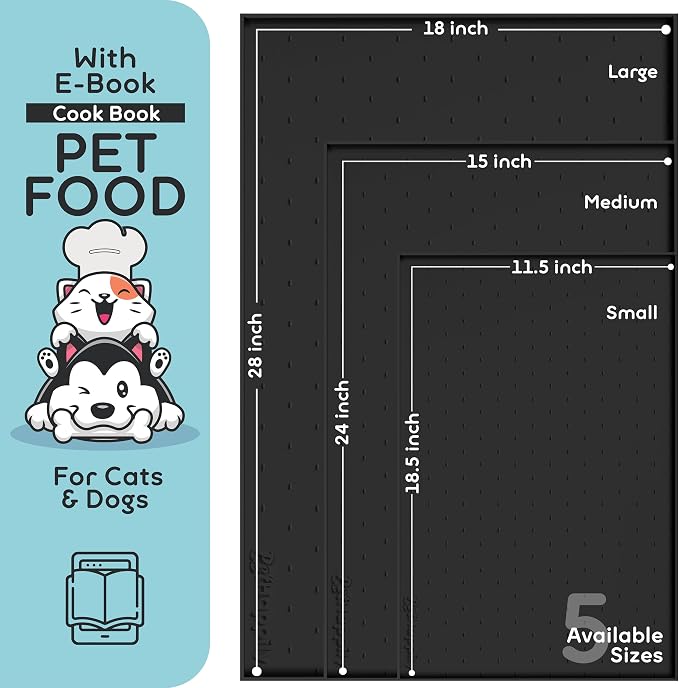 Dog Food Mat - Raised Edges Dogs Mat - Image 2
