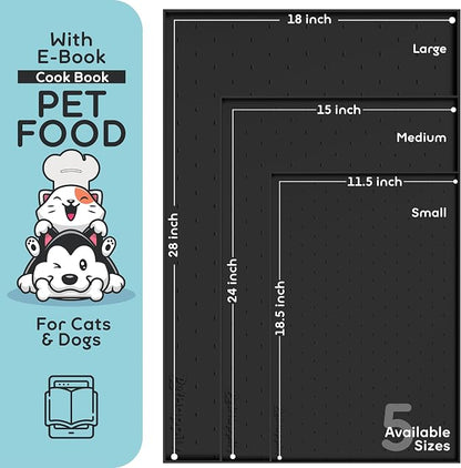 Dog Food Mat - Raised Edges Dogs Mat - Image 2