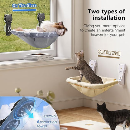 Cat Window Perch Cordless, Glow in The Dark & Stable Cat Beds- Breathable - Image 4