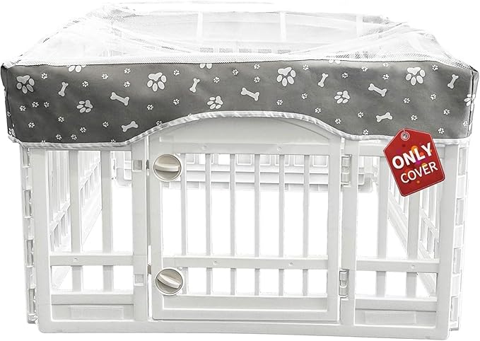 PJYuCien Dog Playpen Mesh Top Cover, Fits 36 Inch 4 Panels Regular Square by PJYuGienPetGarden