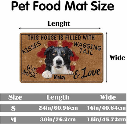 Personalized Dog Cat Mat with Name Photo Custom Placemat Feeding Mats - Image 2