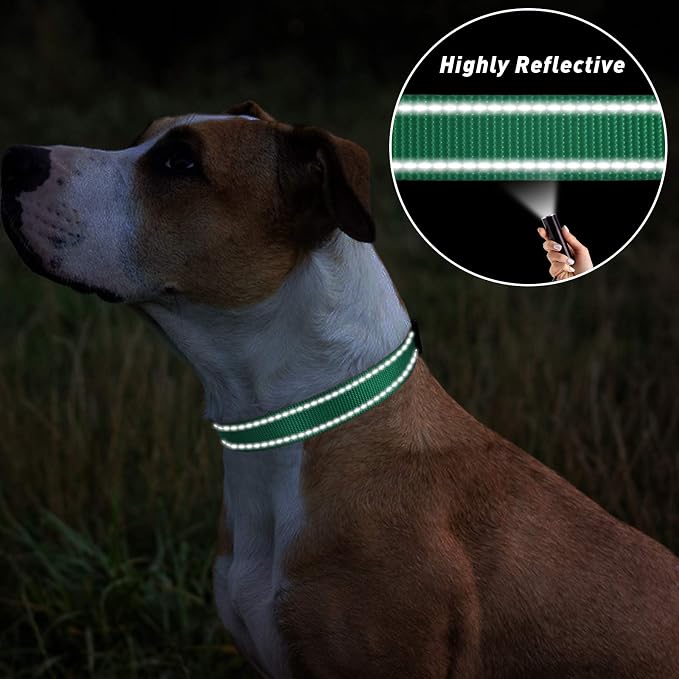 TagME Reflective Nylon Dog Collars, Adjustable Classic Pet Collar - Image 5