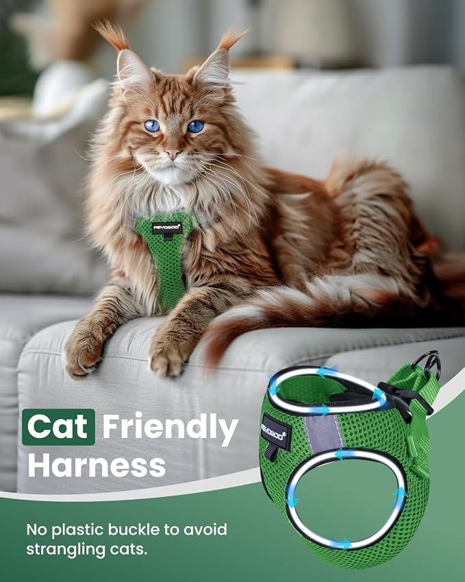 FAYOGOO Cat Harness and Leash Set | Upgrade Step-in Escape Proof Harness | - Image 3