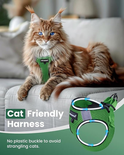 FAYOGOO Cat Harness and Leash Set | Upgrade Step-in Escape Proof Harness | - Image 3