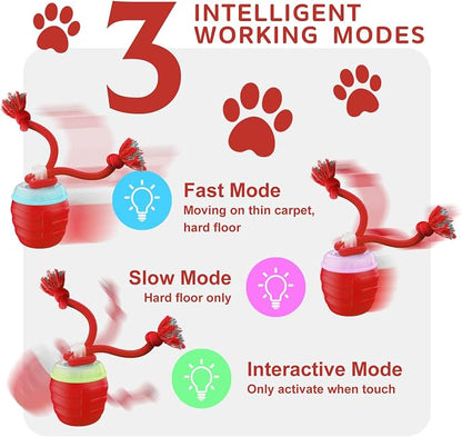 Interactive Dog Toy, Motion Activated Rolling Squeaky Ball - Image 3