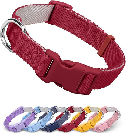 Dynmeow Soft and Breathable Cotton Dog Collar, Durable Adjustable Pet Collar by Dynmeow