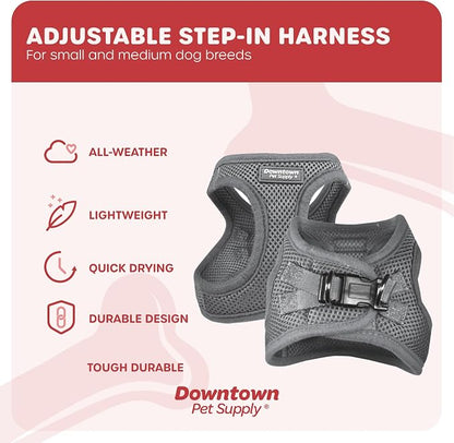 Downtown Pet Supply Step in Dog Harness No Pull, Light Gray - Image 3