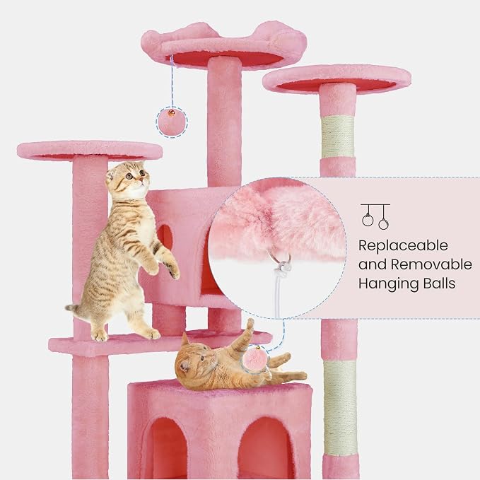 54 Inches Cat Tree Tower Condo Furniture, Cat Tower - Image 4
