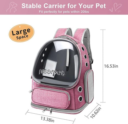 Cat Backpack Carrier, Breathable Cat Bubble Backpack Large Space Cat Carrier - Image 5