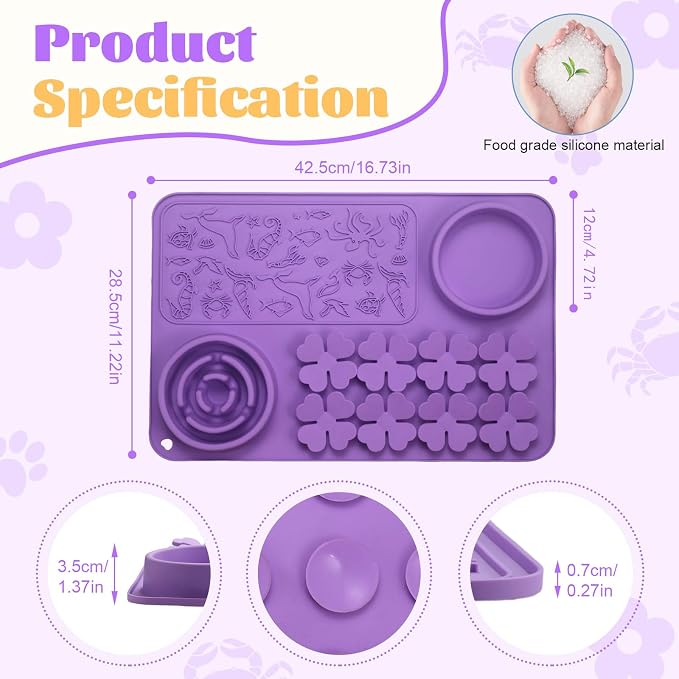 Silicone Lick Mat for Dogs & Cats – Slow Feeder Dog Bowl, Non-Slip Licking Mat - Image 2