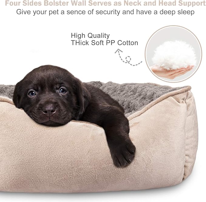 JOEJOY Rectangle Dog Bed for Large Medium Small Dogs Machine Washable Sleeping - Image 4
