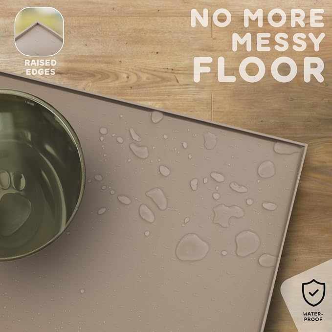 Dog Food Mat - 28x18 Raised Edges Dogs Mat - Image 5