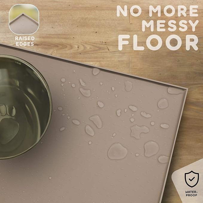 Dog Food Mat - Raised Edges Dogs Mat - Image 5