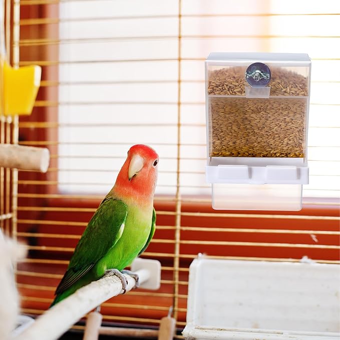8 Pcs No Mess Bird Feeder Parrot Automatic Feeder Bird Seed Container Water - Image 5