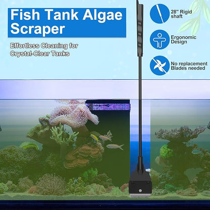 Fish Tank Cleaner, Aquarium Cleaning Tools Set of 3 Pieces, Include Algae - Image 4