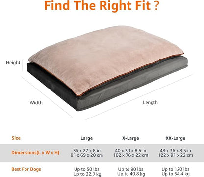 Amazon Basics Dog Bed with Cooling Gel Memory Foam, Pressure-Relief Support - Image 7