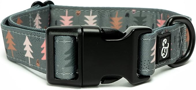 Lucy & Co. Take a Hike Adjustable Dog Collar- Cute Designer Pet Collar by LucyCo