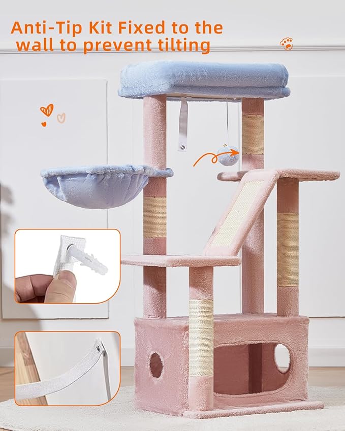 Taoqimiao Cat Tree, 38.5-Inch Cat Tower - Image 6
