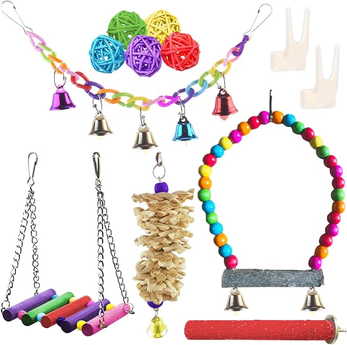 SunGrow Parrot Swing and Perch Bundle, Keep Birds from Hatching Plans - Image 2