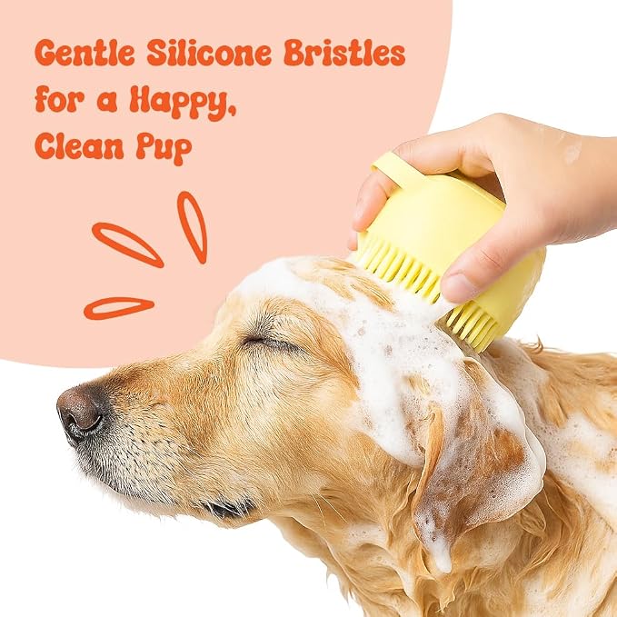 HamInWay Dog Bath Brush, 2-in-1 Dog Brush - Image 4
