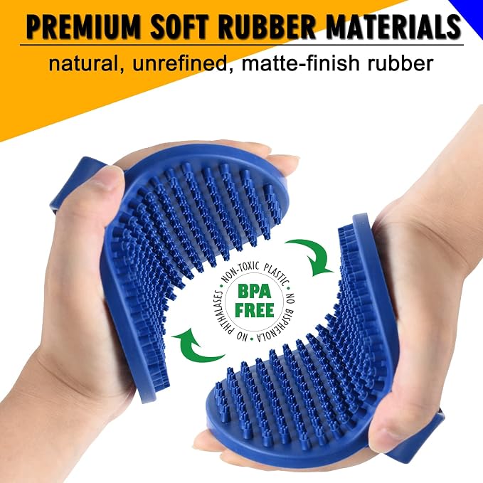 Dog Grooming Brush, Dog Shampoo Bath Brush Shedding Soothing Massage Rubber Comb - Image 3