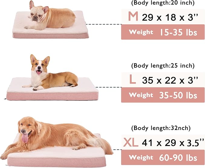 Memory Foam Large Dog Bed, Orthopedic Dog Crate Bed - Image 3