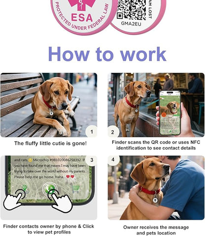 ESA Dog Tag, QR Code Dog Tag, Modifiable Free Pet Online Profile, Scannable QR - Image 5