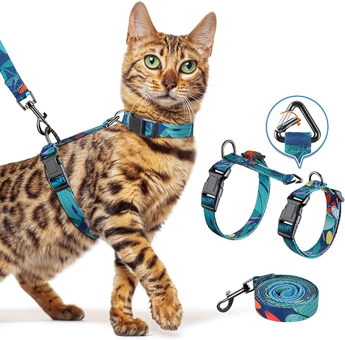 Halypet Cat Harness and Leash Set, Escape Proof Cat Harness, Comfortable Soft by DOMoreWithYourPet
