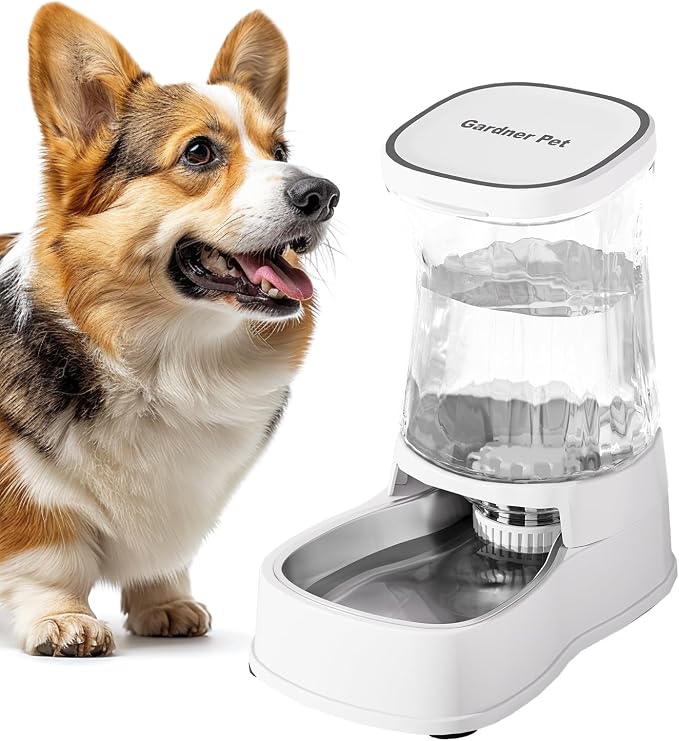 Gardner Pet Automatic Dog Water Dispenser Gravity Stainless Steel Water Waterer by GardnerPet