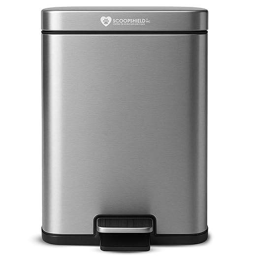 6L Outdoor and Indoor Pet Waste Container, Stainless Steel Can. Lid Opens by Unknown