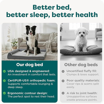 FurHaven Orthopedic Dog Bed for Large Dogs, L-Shaped Chaise Contour - Image 7
