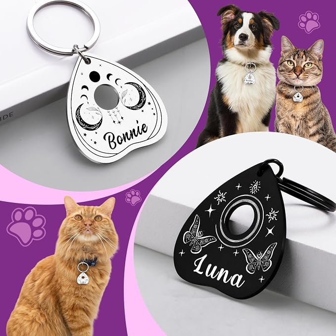 Goth Cat Tags Personalized Halloween Gifts - Image 4