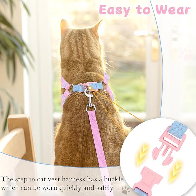 Cat Vest Harness and Leash Set for Walking Escape Proof, Adjustable Kitten - Image 7