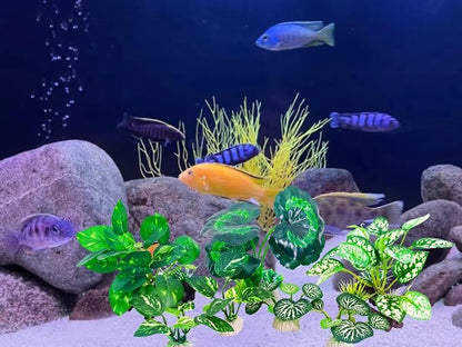 Betta Fish Tank Accessories 7 Pack Silk Aquarium Plants Decoration Artificial - Image 3