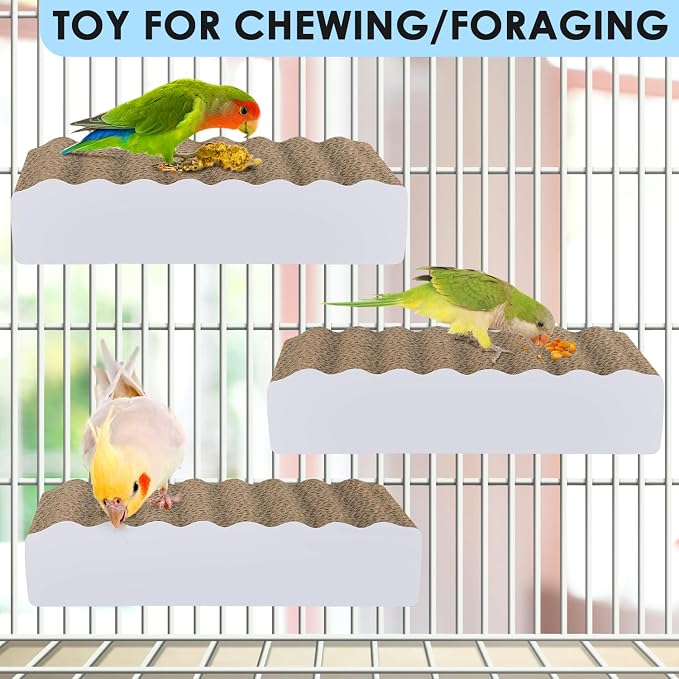 KATUMO Parrot Perch Parakeet Cage Stand Conure Platform Cockatiel Foraging - Image 5