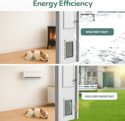 Large Dog Door for Exterior Doors, Aluminum Frame Doggy Door, Fully Magnetic - Image 8