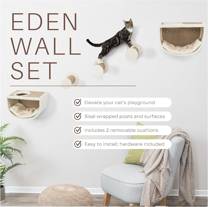 Trixie Eden Wall Mounted Cat Lounge – Space-Saving Cat Wall Shelves - Image 4