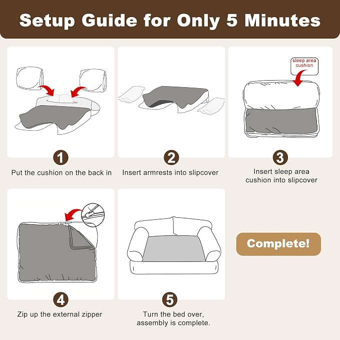 Large Cat Beds for Indoor Cats, Dog Couch Bed, Cute Cat Couch Sofas for Less - Image 7