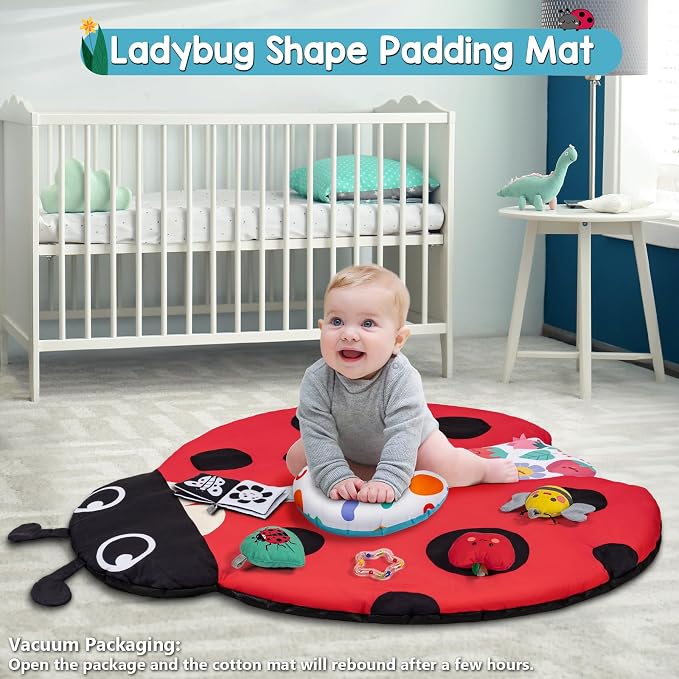 Jyusmile Baby Play Gym Mat, 8-in-1 Tummy Time Mat - Image 4