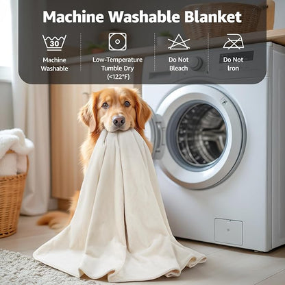 LOOBANI Waterproof Dog Blanket for Couch: Reversible Flannel Bed Blanket for - Image 8