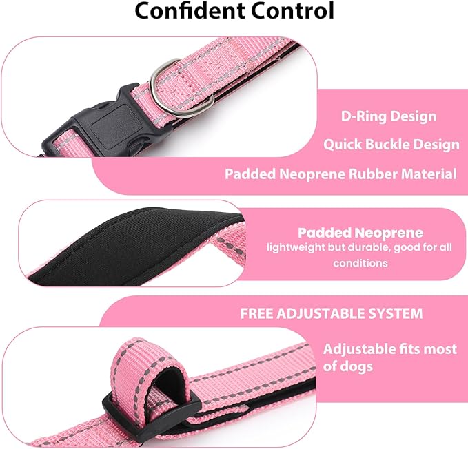 Reflective Dog Collar Padded - Image 4