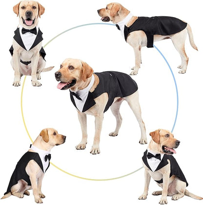 Segarty Dog Tuxedo and Bandanas Suit Formal Wedding Costume, Adjustable Pet - Image 5